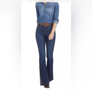 SPANX FLARE Bootcut Dark Midnight Shade Pull-on Jeans 20327R-Sz M